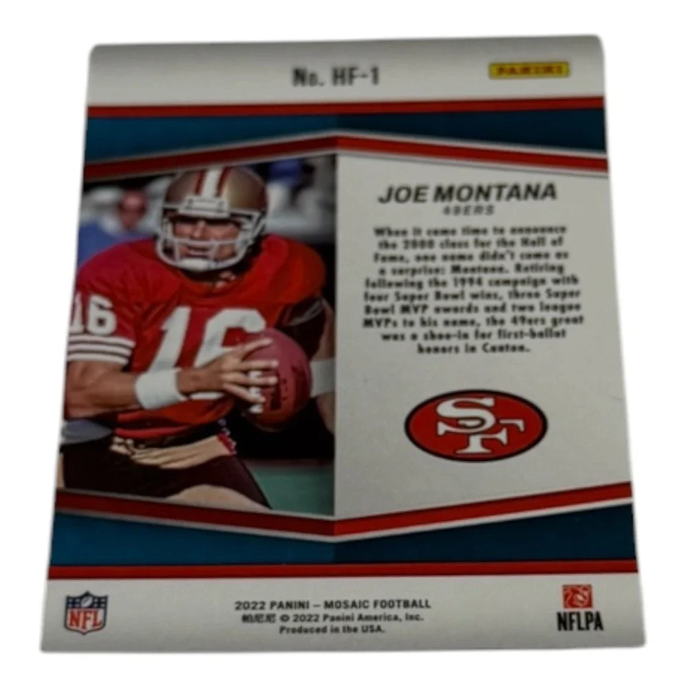 2022 Panini Mosaic‎ Joe Montana HoloFame Silver Prizm Insert HF-1 SF 49ers NFL